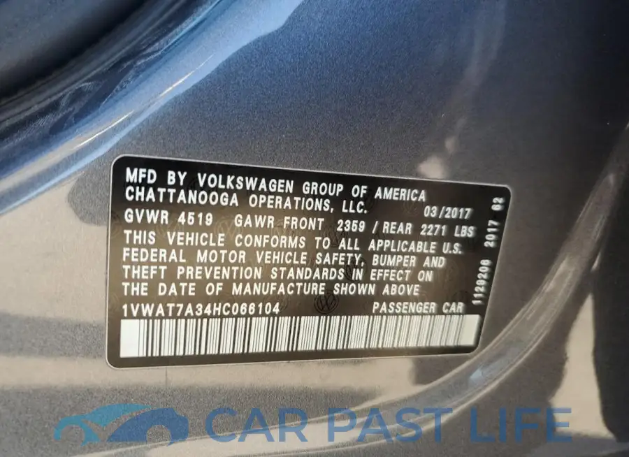 1VWAT7A34HC066104# 11