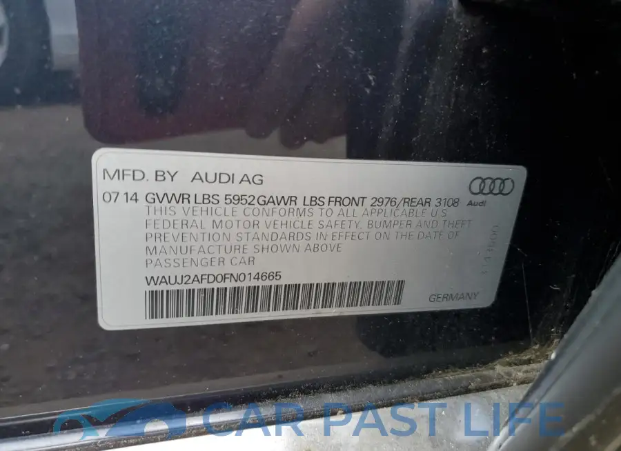 WAUJ2AFD0FN014665# 13