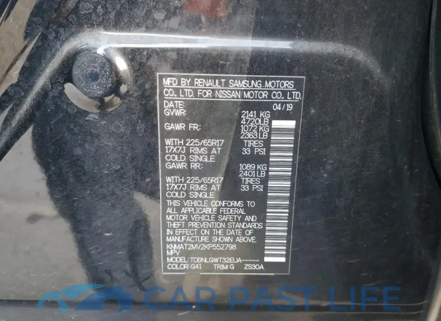 KNMAT2MV2KP552798# 13