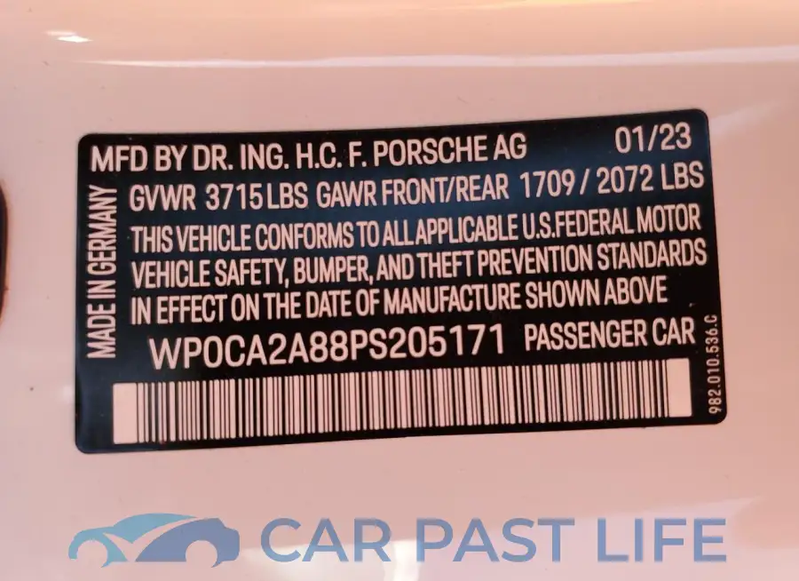 WP0CA2A88PS205171# 13