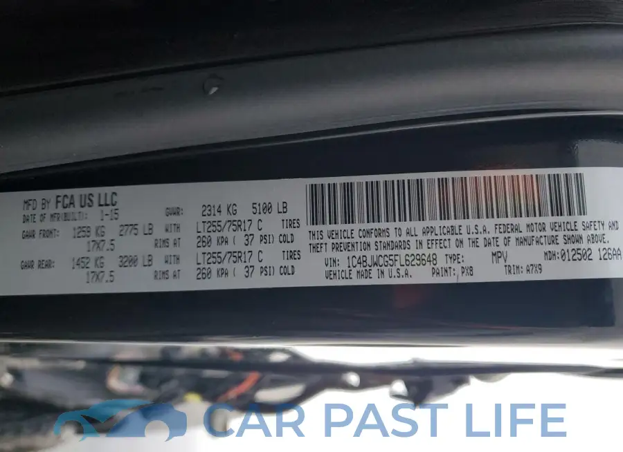 1C4BJWCG5FL629648# 12