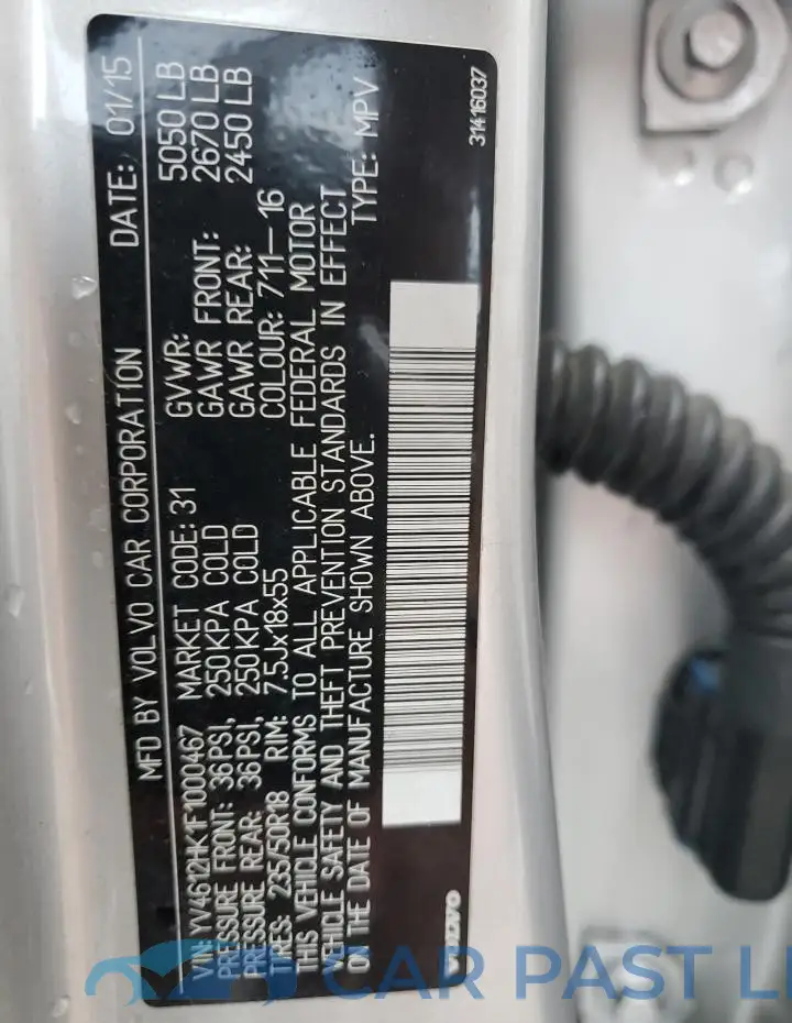 YV4612HK1F1000467# 13