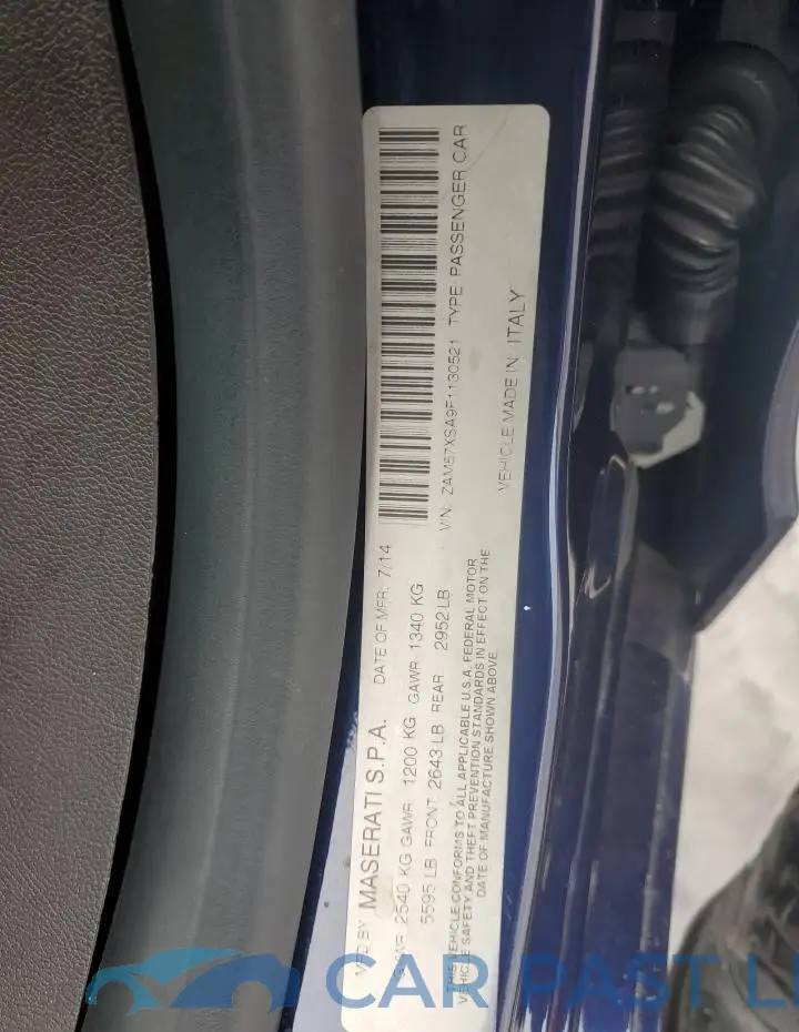 ZAM57XSA9F1130521# 12