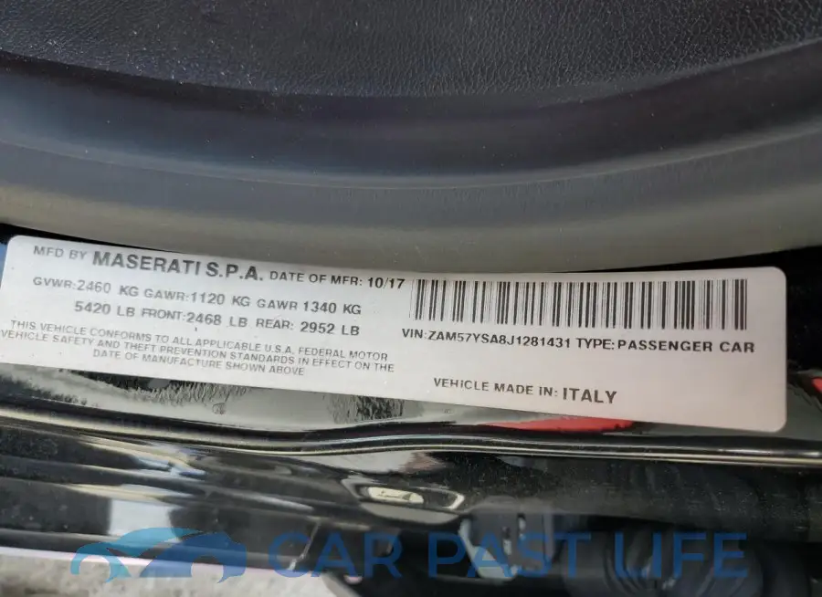 ZAM57YSA8J1281431# 12