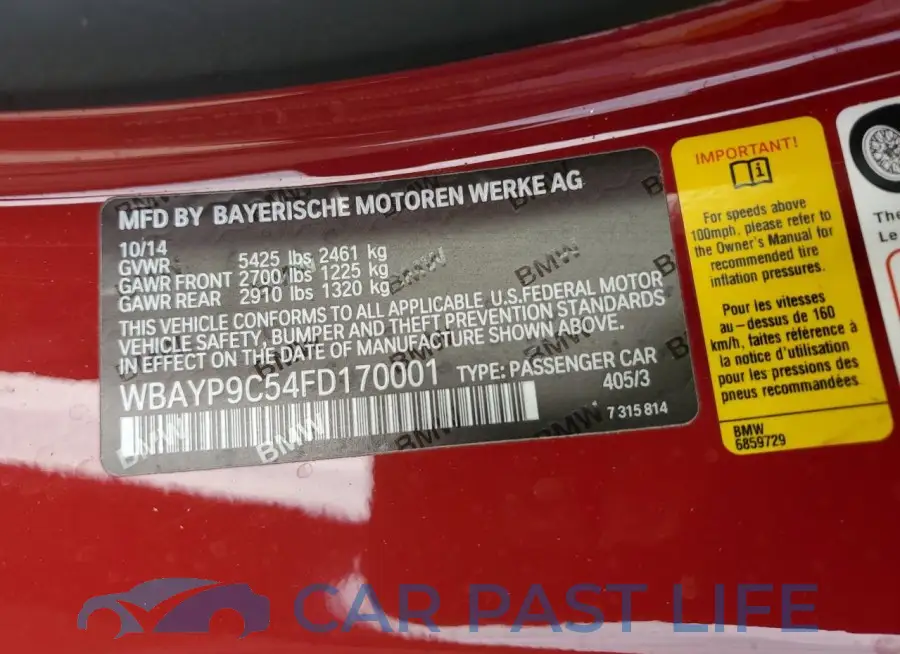 WBAYP9C54FD170001# 12