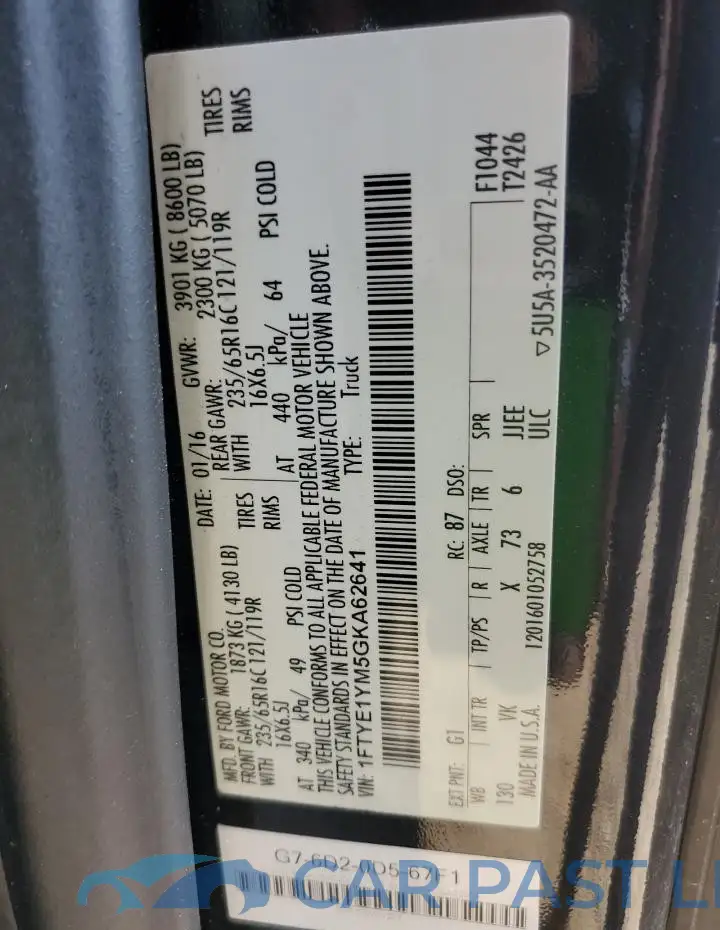 1FTYE1YM5GKA62641# 14