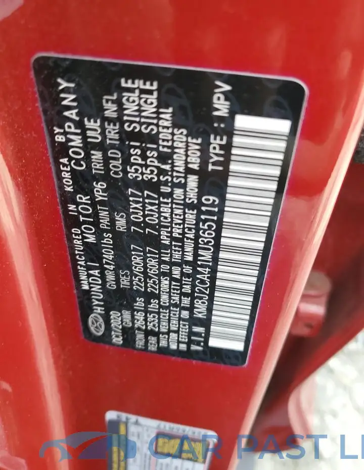KM8J2CA41MU365119# 13