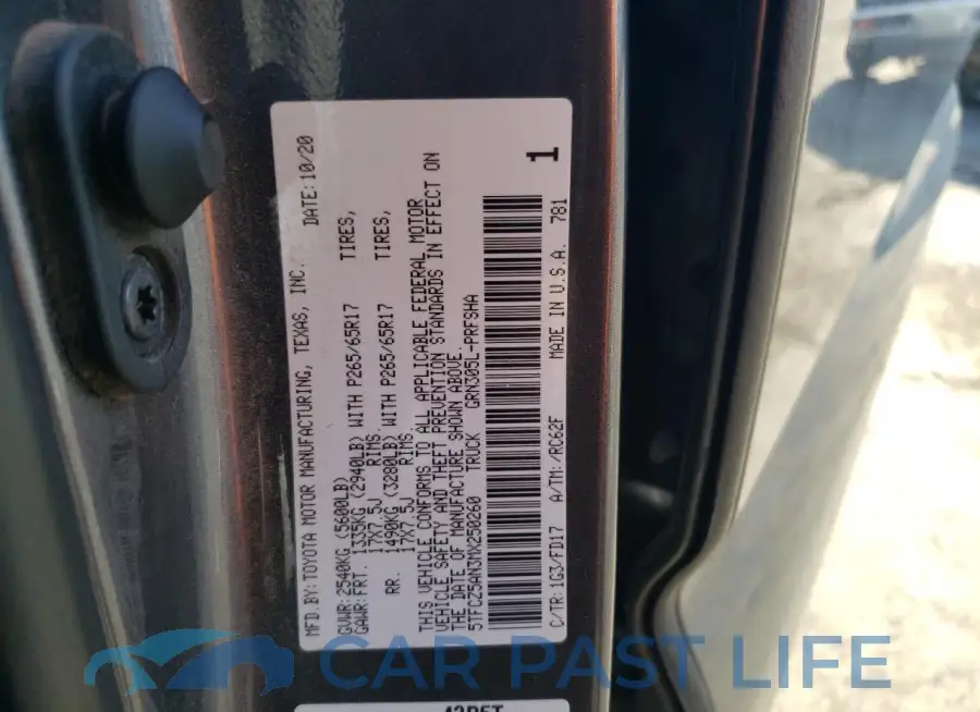 5TFCZ5AN3MX250260# 13