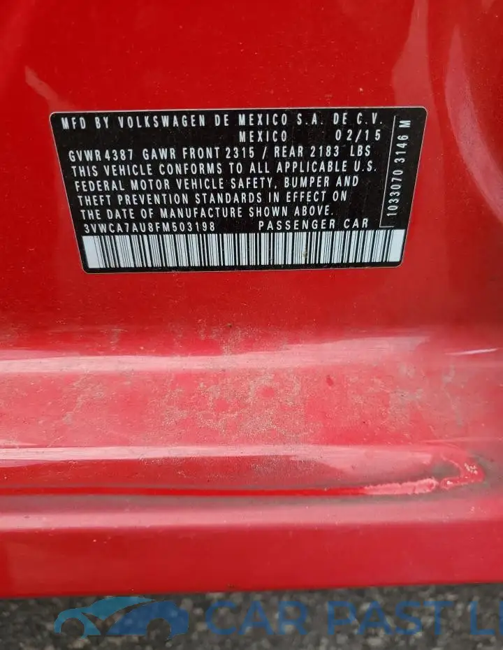 3VWCA7AU8FM503198# 12