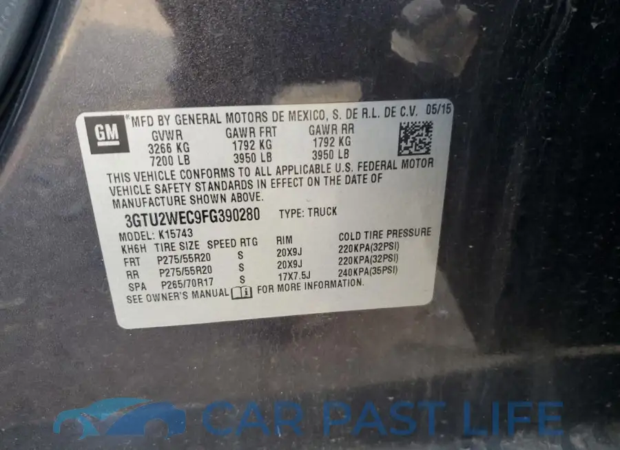 3GTU2WEC9FG390280# 12