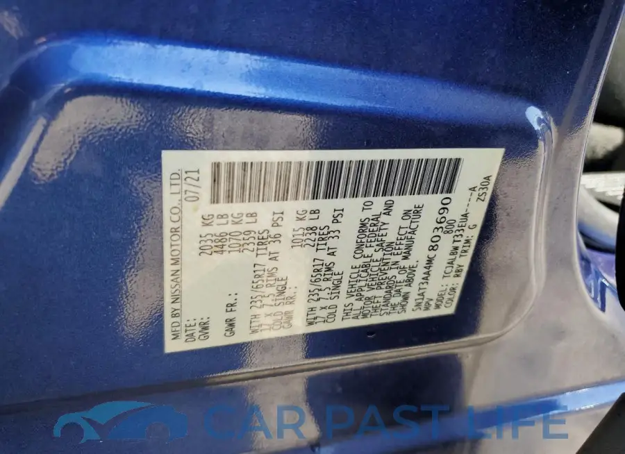 5N1AT3AA4MC803690# 13