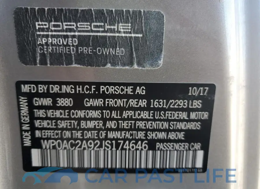 WP0AC2A92JS174646# 13