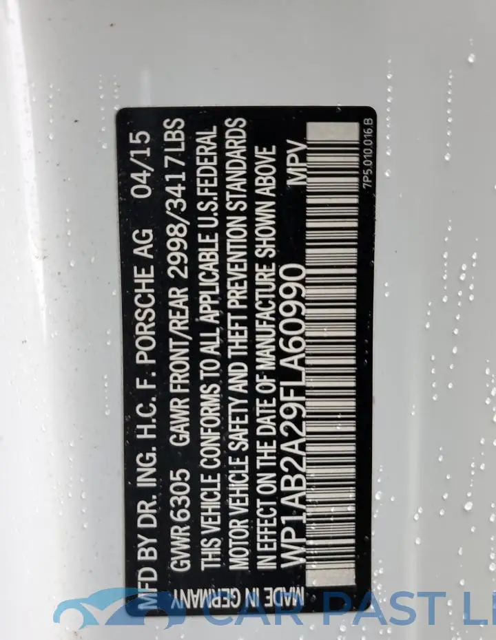 WP1AB2A29FLA60990# 13
