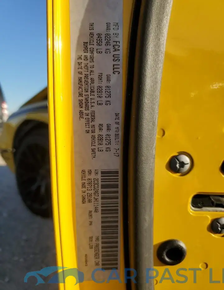 2C3CDZAG7JH111440# 12