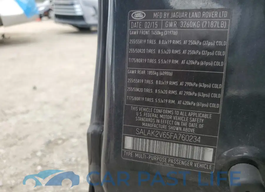 SALAK2V65FA760234# 13