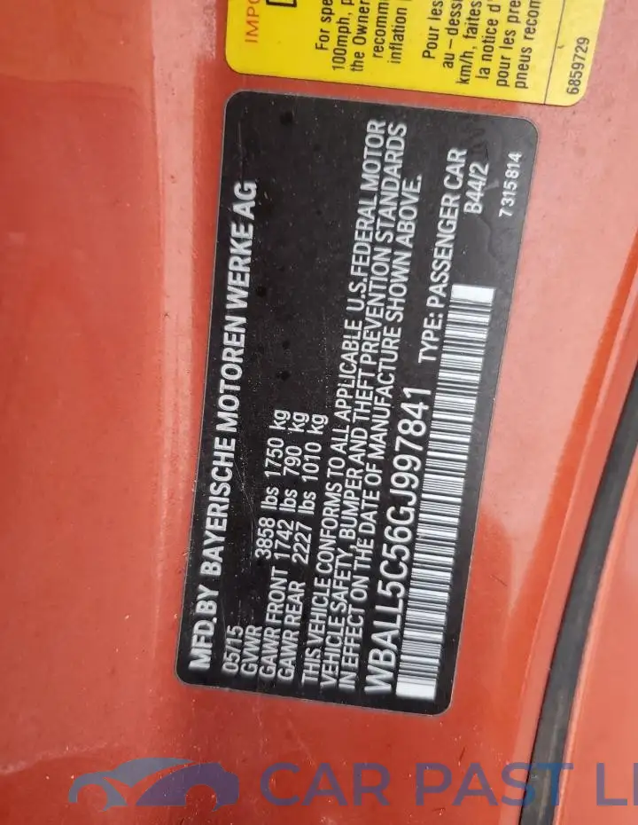 WBALL5C56GJ997841# 12