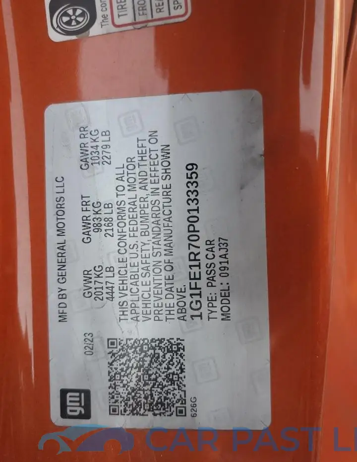 1G1FE1R70P0133359# 12