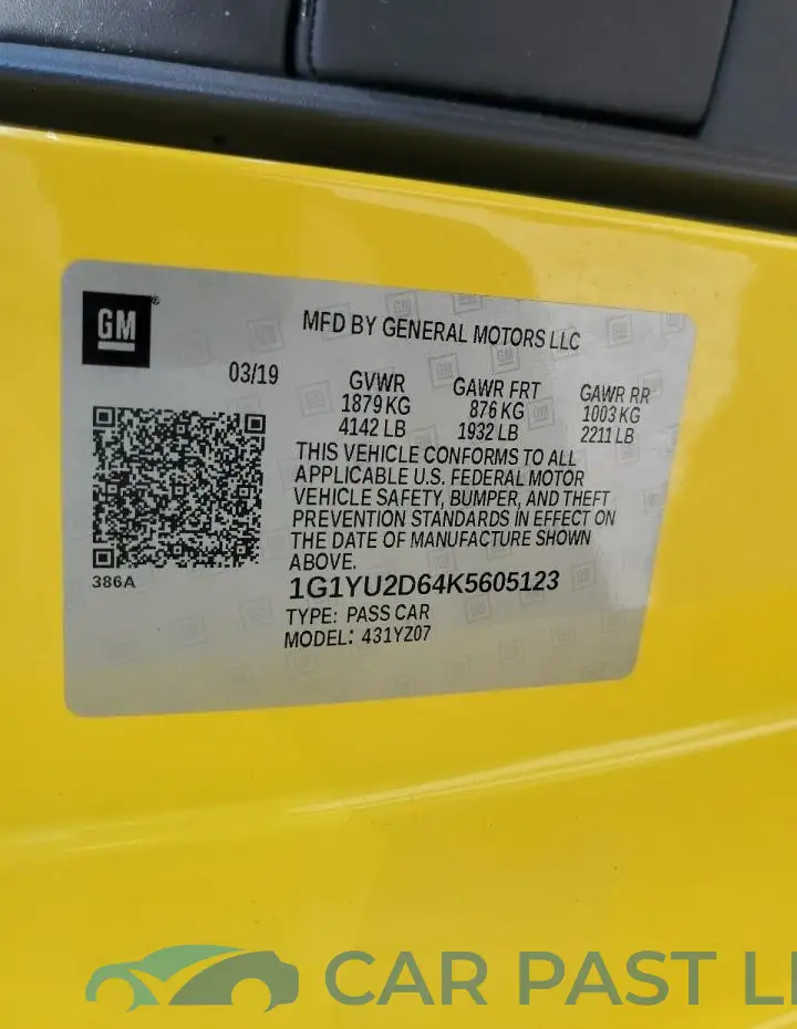 1G1YU2D64K5605123# 13