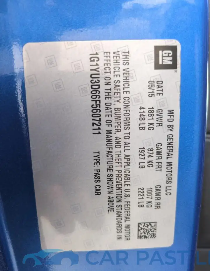 1G1YU3D66F5607211# 13