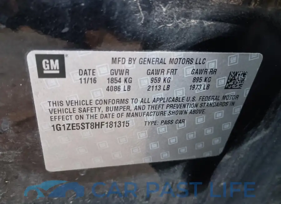 1G1ZE5ST8HF181315# 10