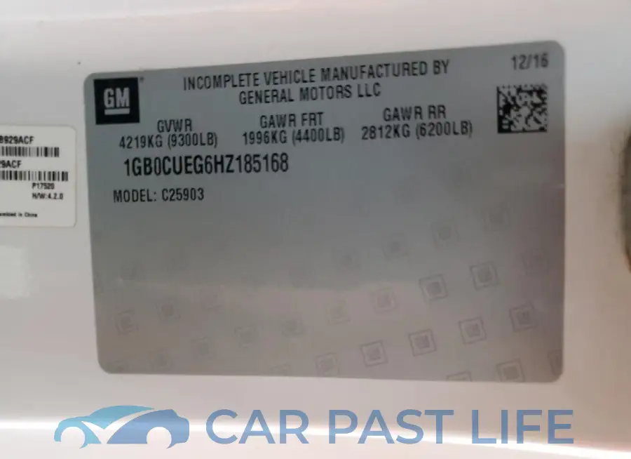 1GB0CUEG6HZ185168# 12