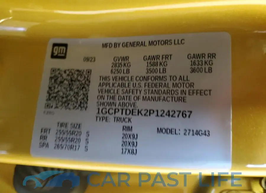 1GCPTDEK2P1242767# 12
