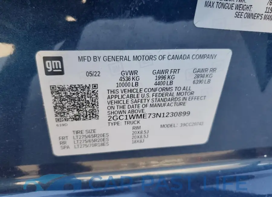 2GC1WME73N1230899# 12