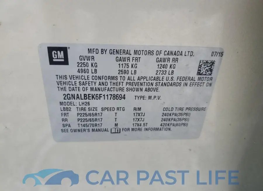 2GNALBEK6F1178694# 14