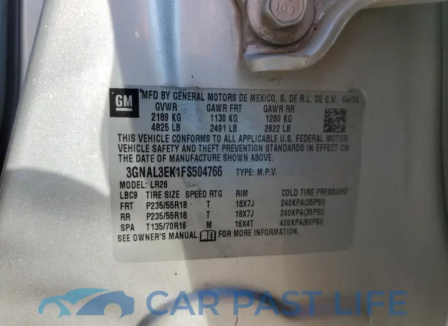 3GNAL3EK1FS504766# 13
