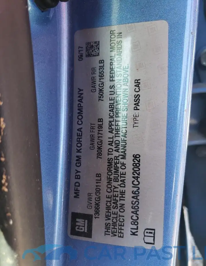 KL8CA6SA6JC420826# 13
