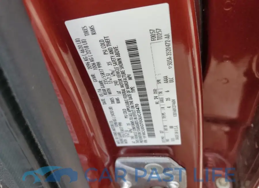 1FMCU0G70GUC35470# 13