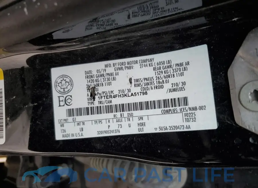 1FTER4FH3KLA51798# 12