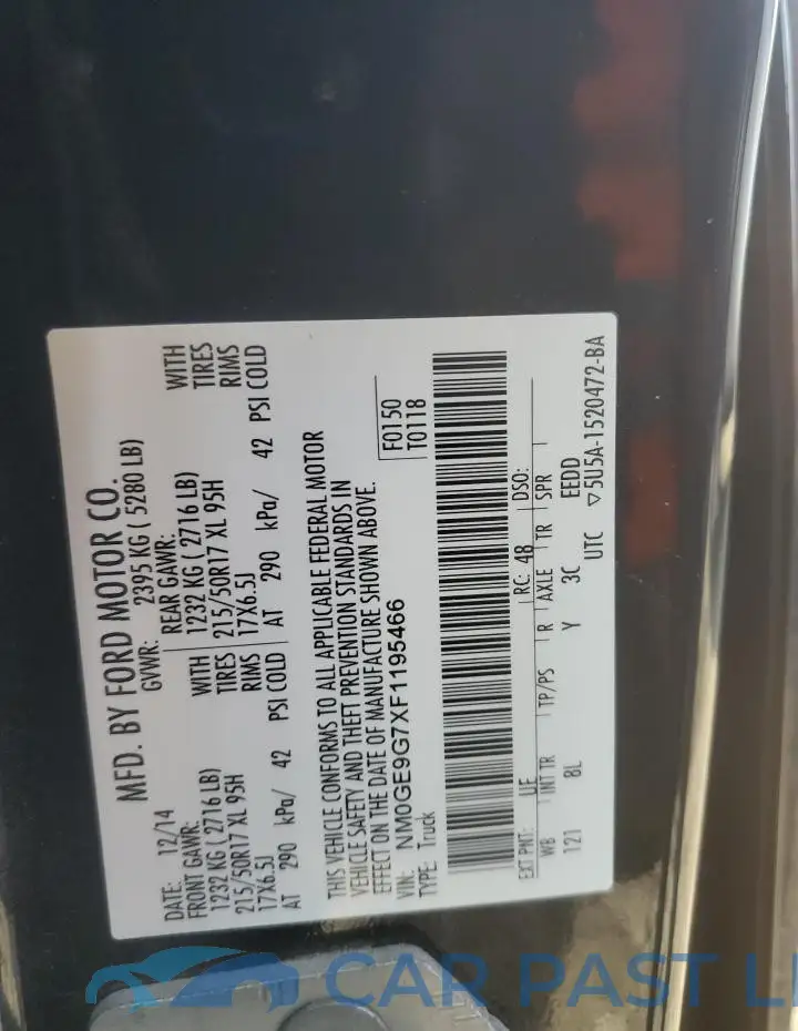 NM0GE9G7XF1195466# 13