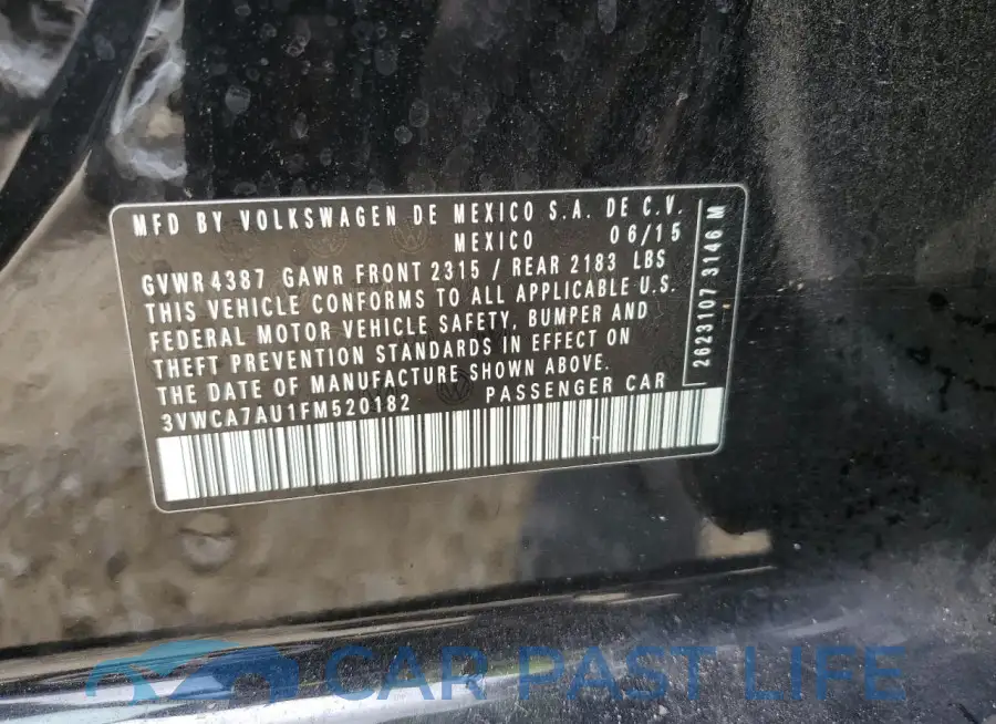 3VWCA7AU1FM520182# 13