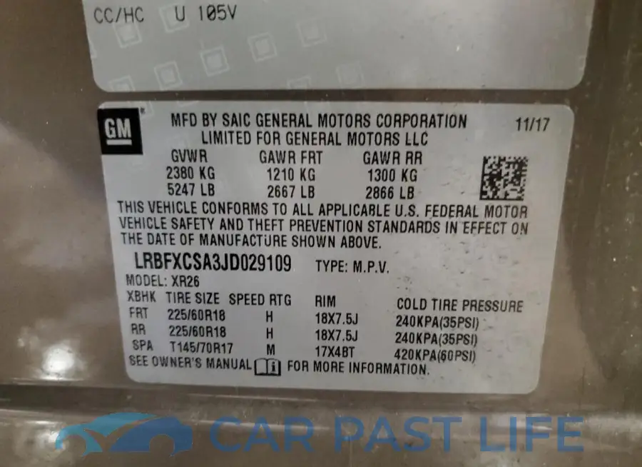 LRBFXCSA3JD029109# 13