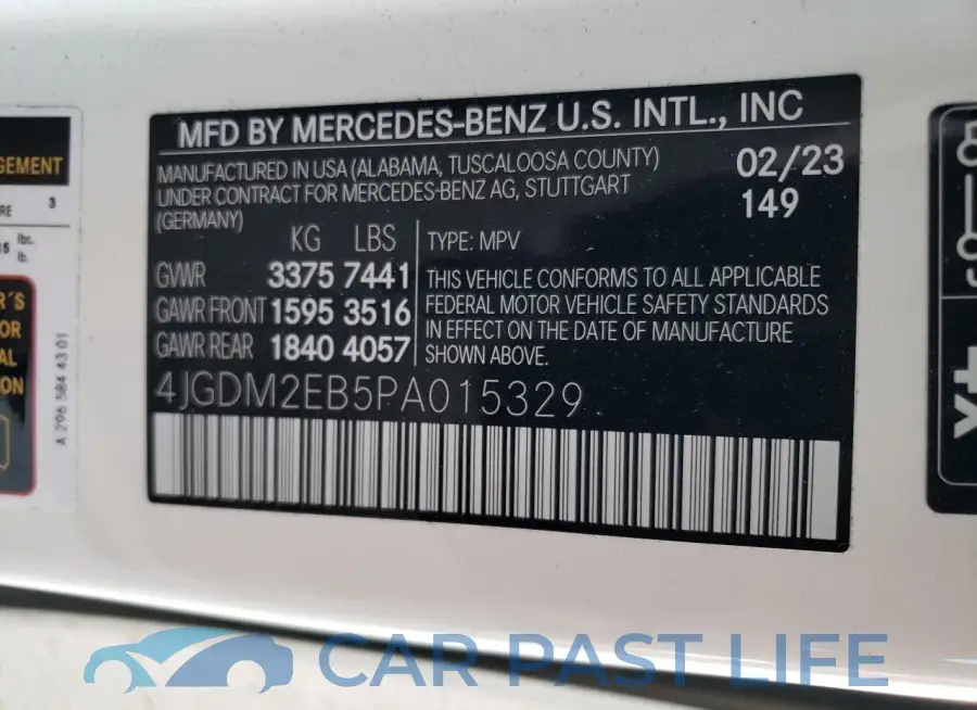 4JGDM2EB5PA015329# 13