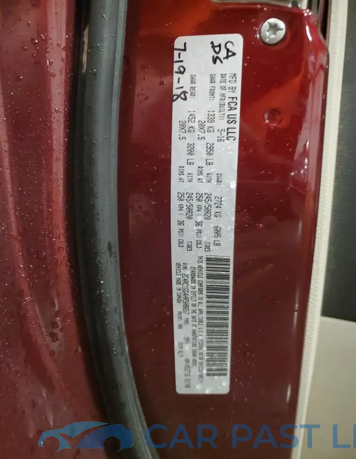 2C4RC1GG4HR508657# 13