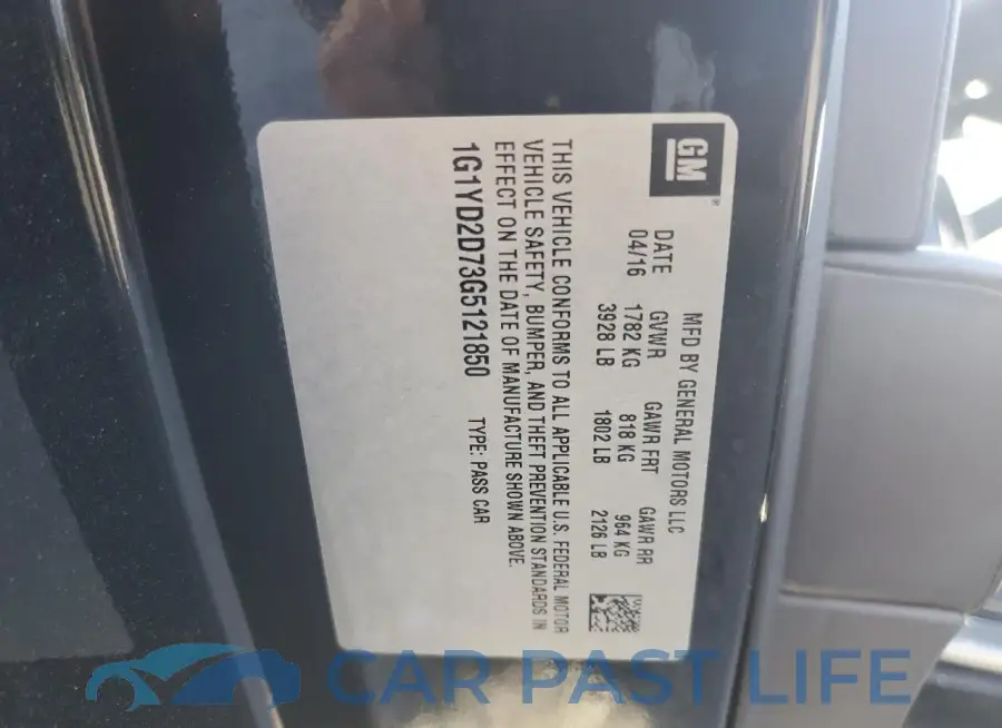 1G1YD2D73G5121850# 13