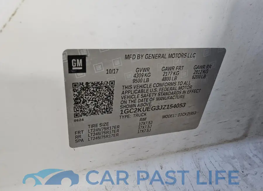 1GC2KUEG3JZ154053# 12