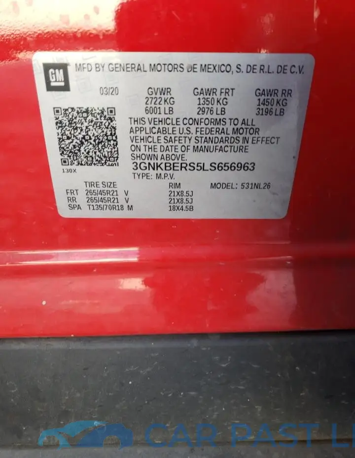 3GNKBERS5LS656963# 13