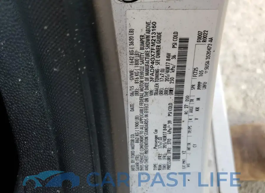 3FADP4GX7FM213160# 12