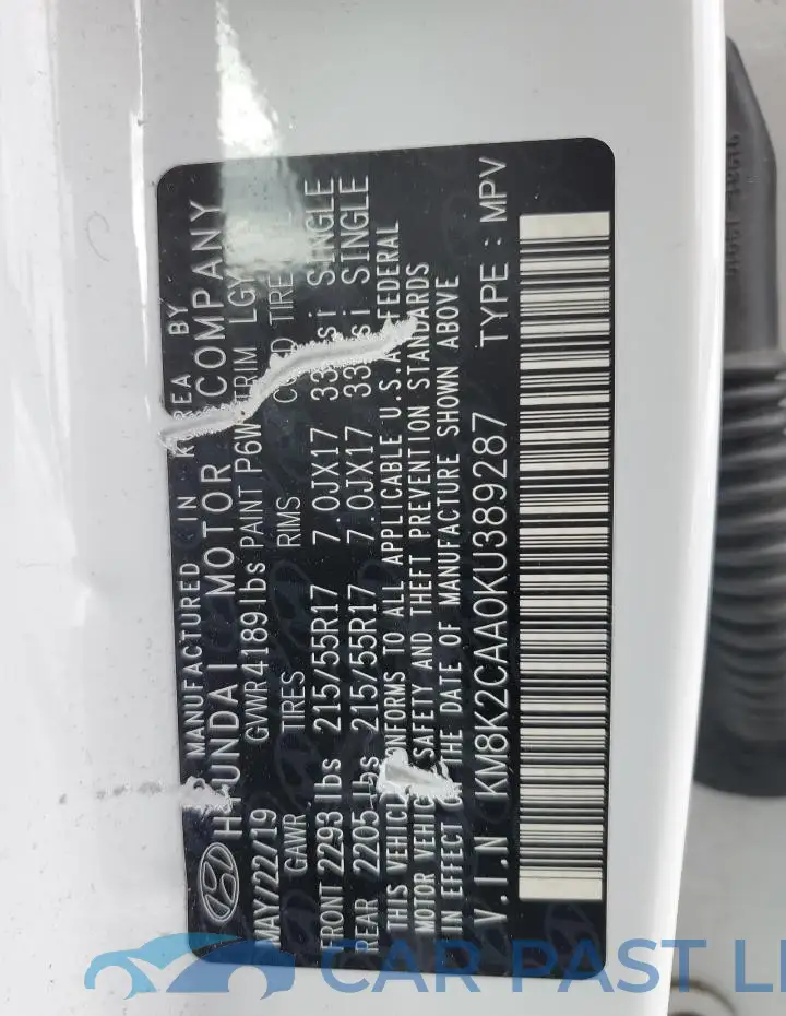 KM8K2CAA0KU389287# 13