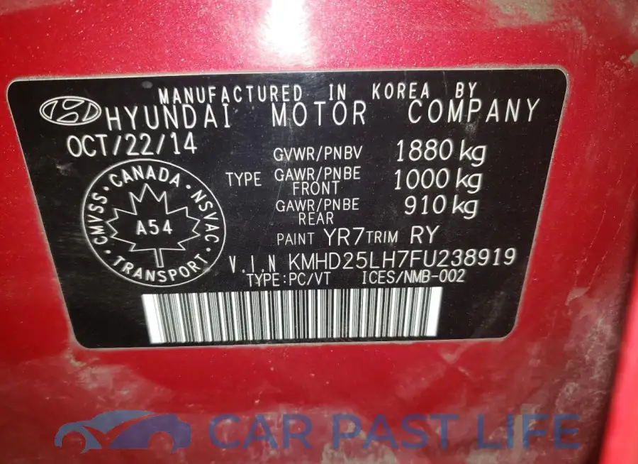 KMHD25LH7FU238919# 12