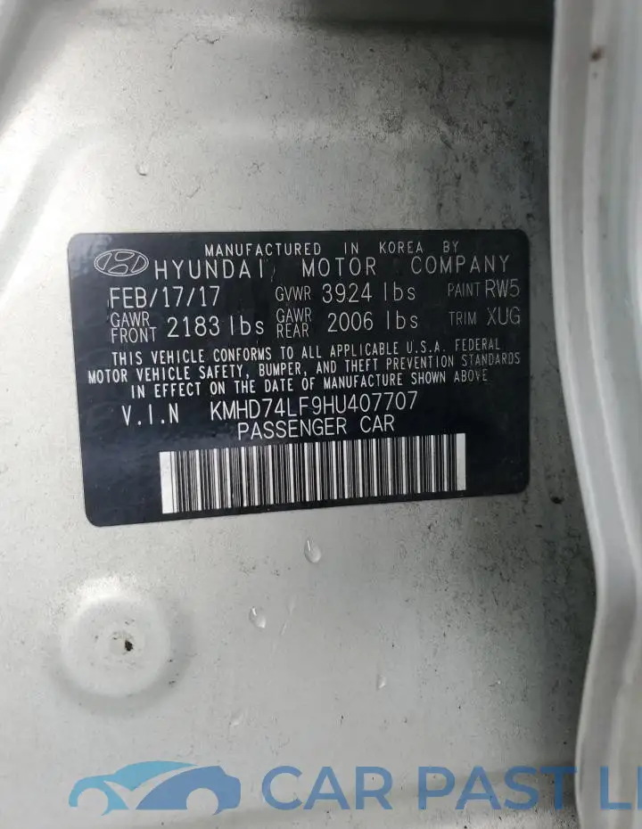 KMHD74LF9HU407707# 12