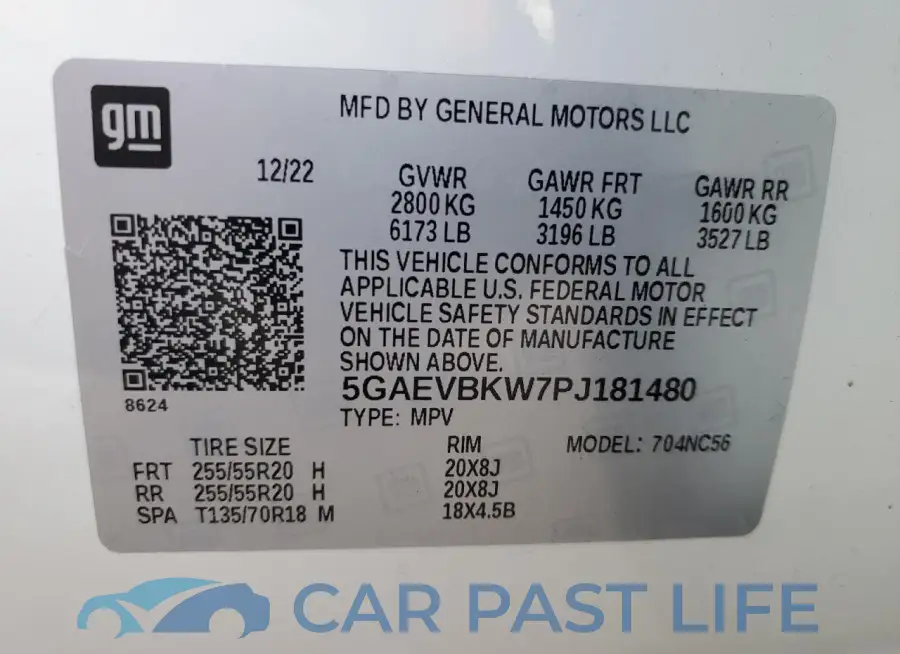 5GAEVBKW7PJ181480# 14