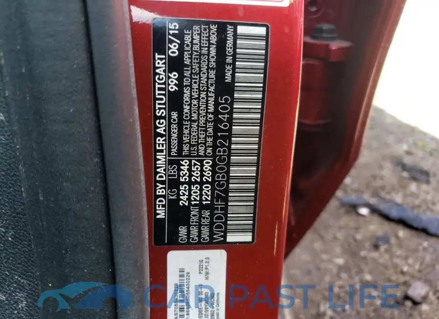WDDHF7GB0GB216405# 12