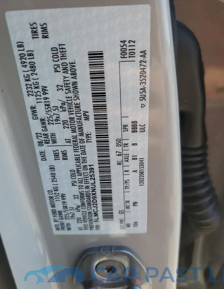 5LMCJ2D9XNUL25391# 13