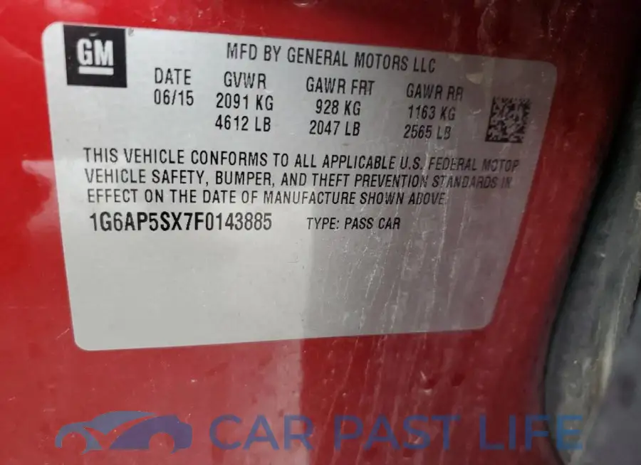 1G6AP5SX7F0143885# 12