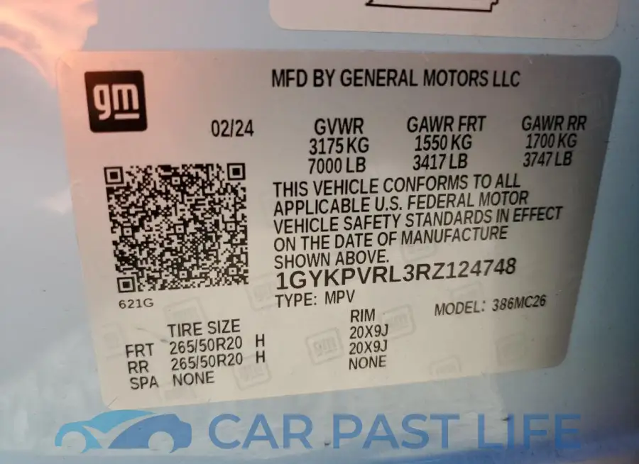 1GYKPVRL3RZ124748# 12