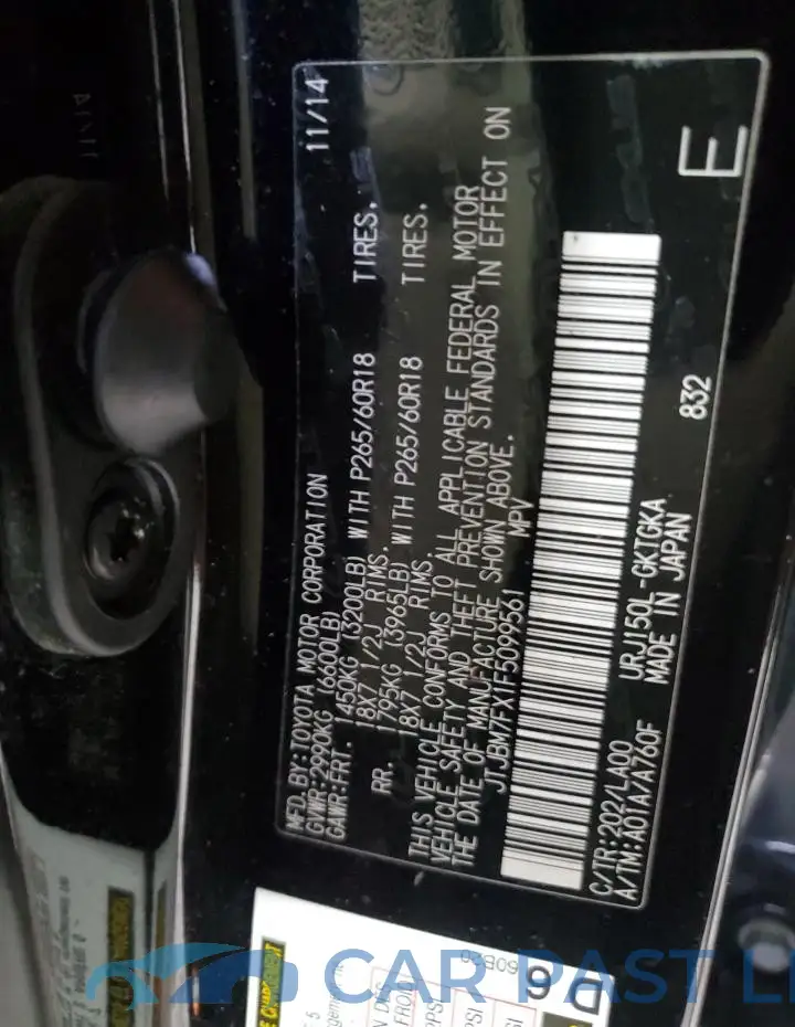 JTJBM7FX1F5099561# 14
